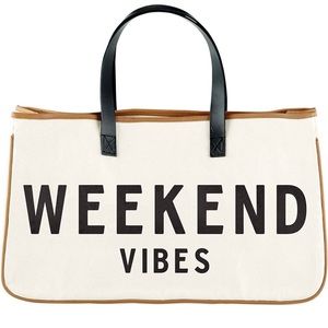 Canvas Tote- Weekend Vibes